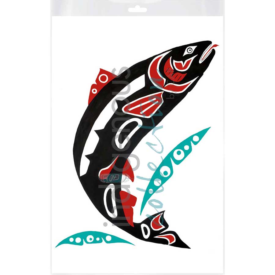 Salmon by artist Shirley Babcock - Coast Salish/Kwakwaka'wakw. Indigenous Collection