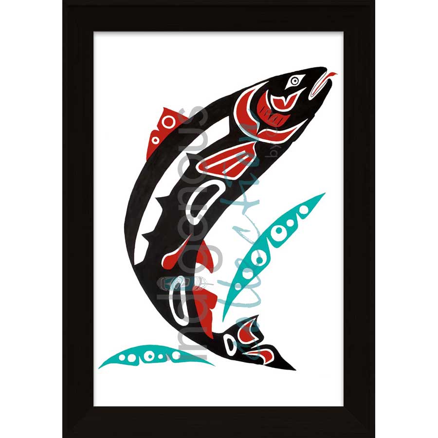 Salmon by artist Shirley Babcock - Coast Salish/Kwakwaka'wakw. Indigenous Collection