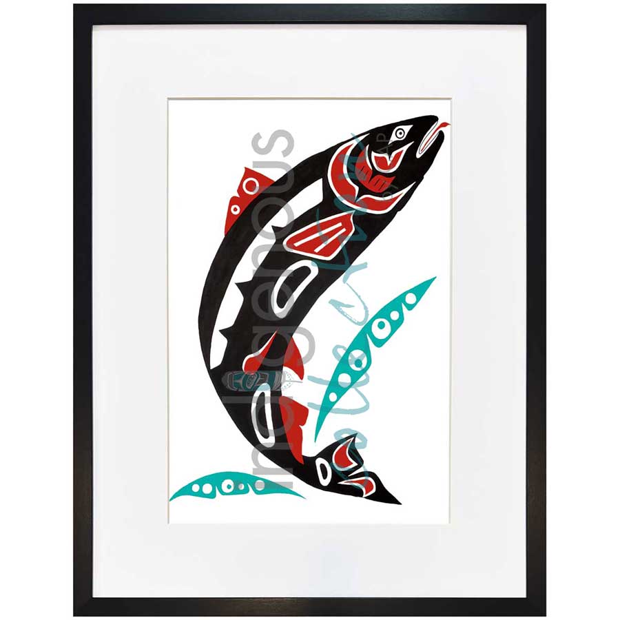 Salmon by artist Shirley Babcock - Coast Salish/Kwakwaka'wakw. Indigenous Collection