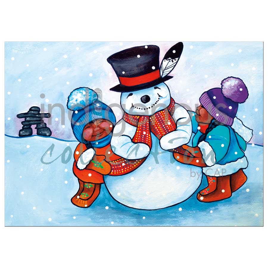 Neechie Snowman  by artist Jackie Traverse - Anishinaabe