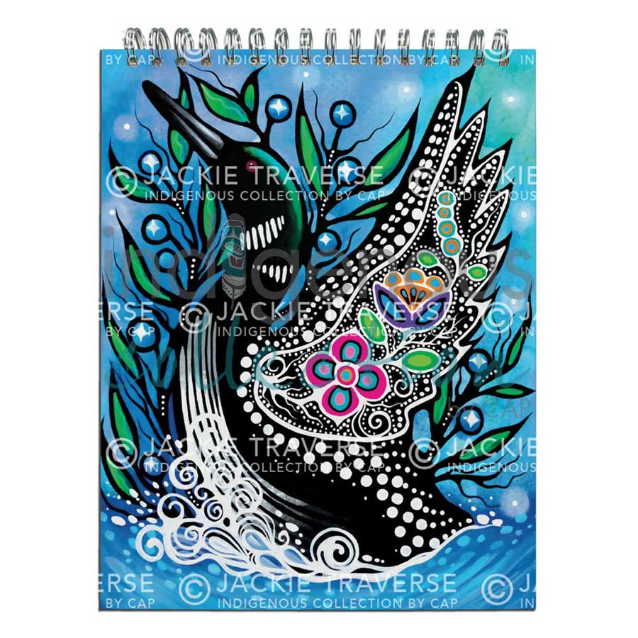Father Loon Sketchbook by artist Jackie Traverse. Indigenous Collection.