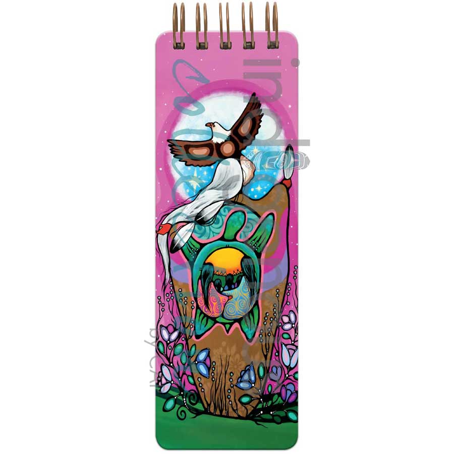 Nokomis Prays for Her Children Notepad by artist Jackie Traverse. Indigenous Collection.