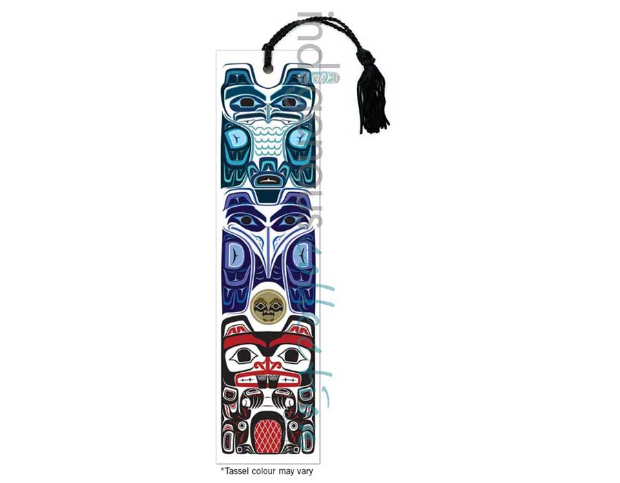 Eagle, Raven, Beaver Bookmark by artist Clarence Mills. Indigenous Collection.