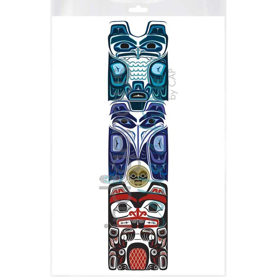 Eagle, Raven, Beaver by artist Clarence Mills - Haida. Indigenous Collection