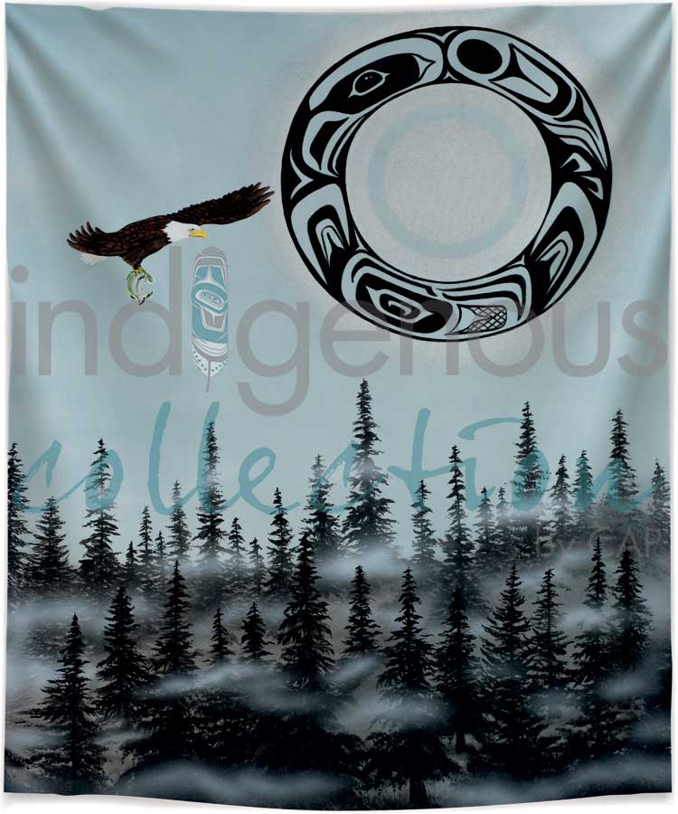 Eagle Moon Fleece Blanket