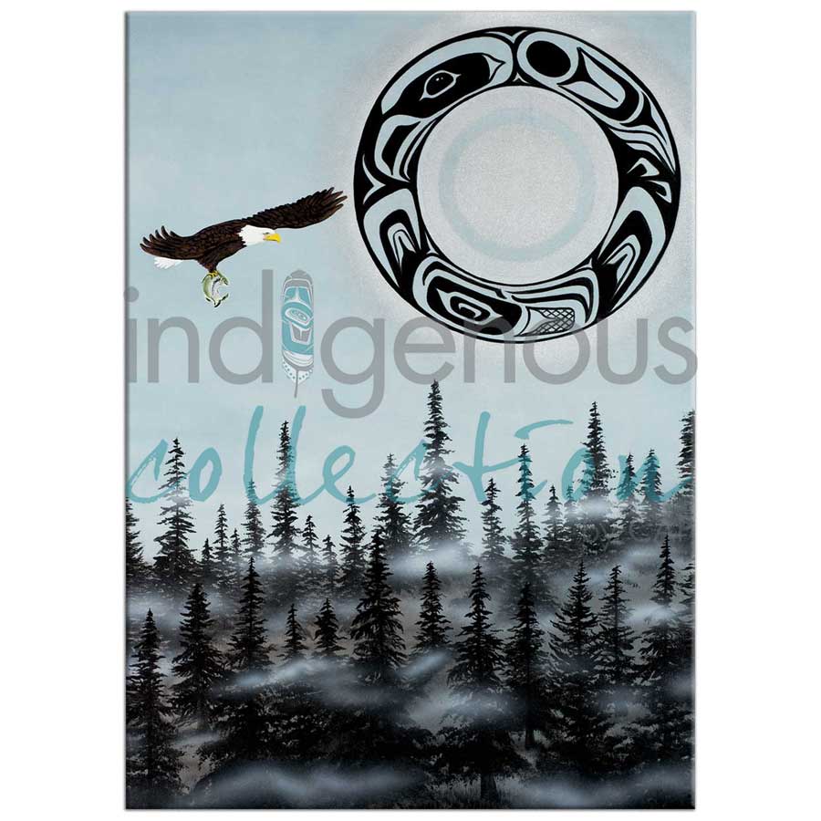 Eagle Moon Magnet by artist Shelley Davies. Indigenous Collection.