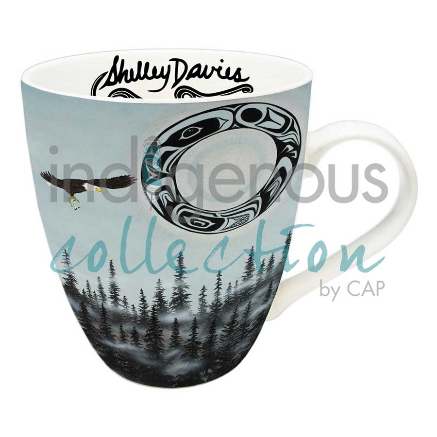 Eagle Moon Signature Mug by artist Shelley Davies. Indigenous Collection.