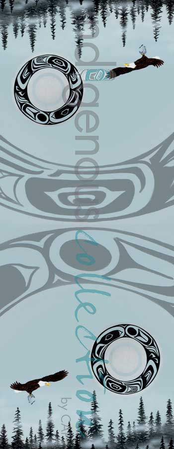Eagle Moon Eco Scarf by artist Shelley Davies