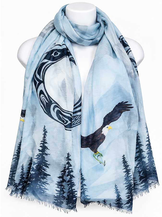 Eagle Moon Eco Scarf by artist Shelley Davies