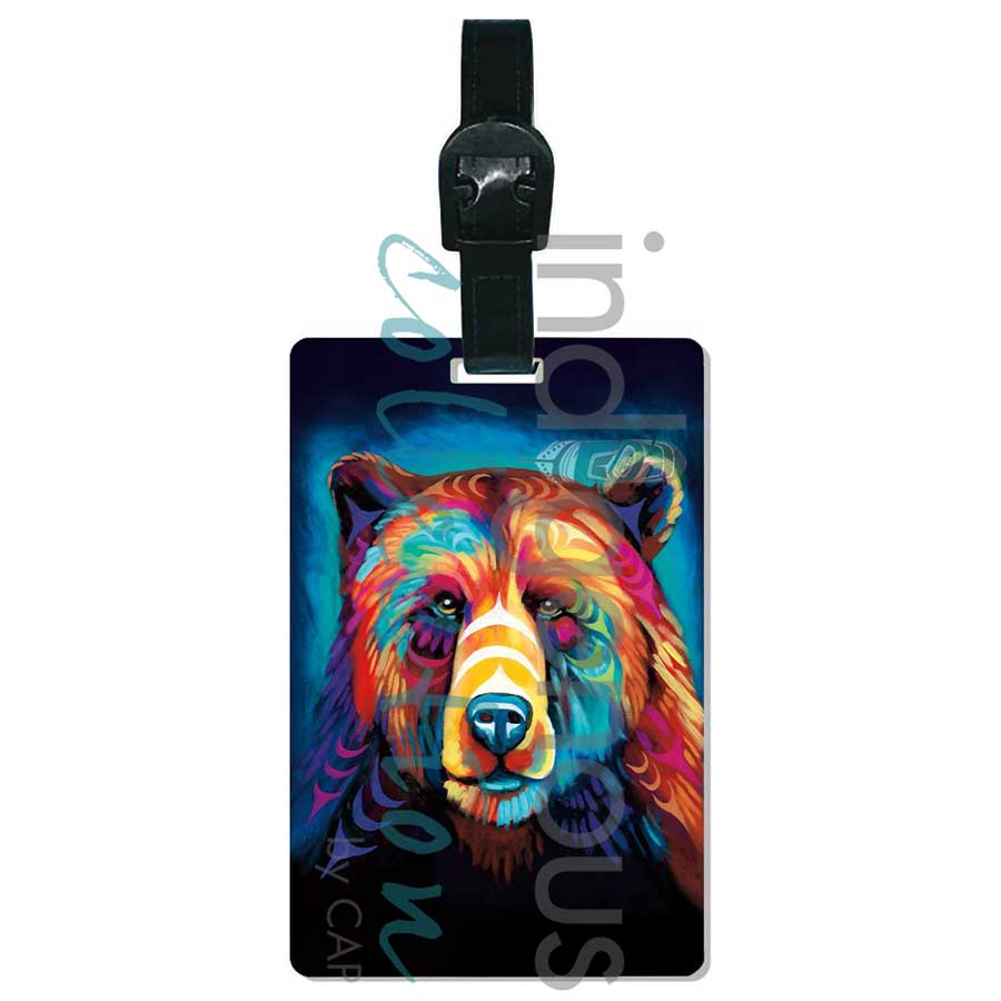 Sacred Paint: Ethereal Passage Luggage Tag by artist Brandon Gabriel. Indigenous Collection.