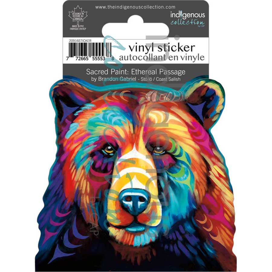 Sacred Paint: Ethereal Passage Vinyl Die-Cut Sticker by artist Brandon Gabriel. Indigenous Collection.