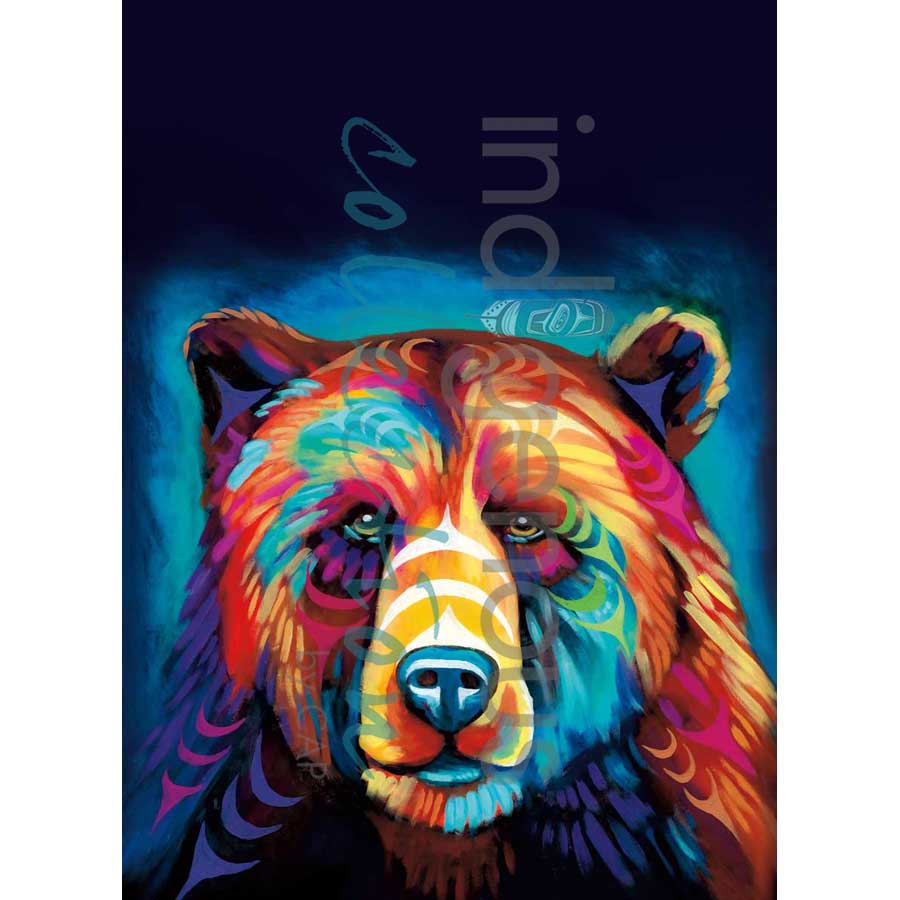 Sacred Paint: Ethereal Passage Tea Towel by artist Brandon Gabriel. Indigenous Collection.