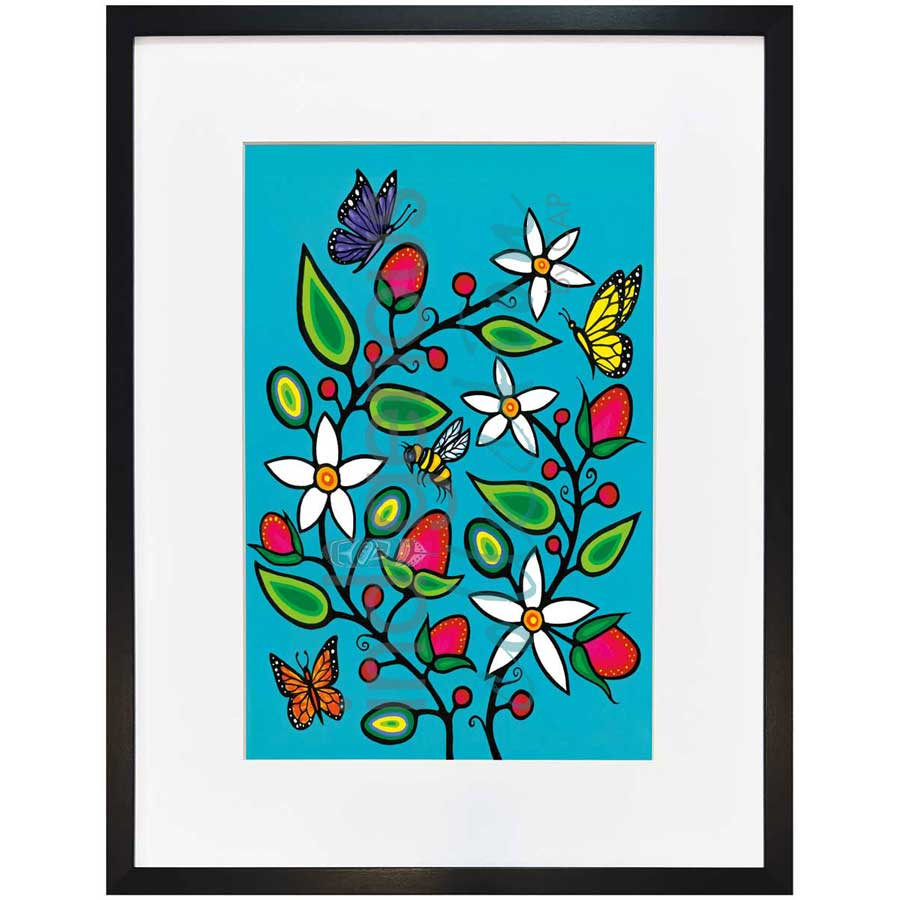 Berry Garden by artist Jeffrey Red George - Ojibway. Indigenous Collection