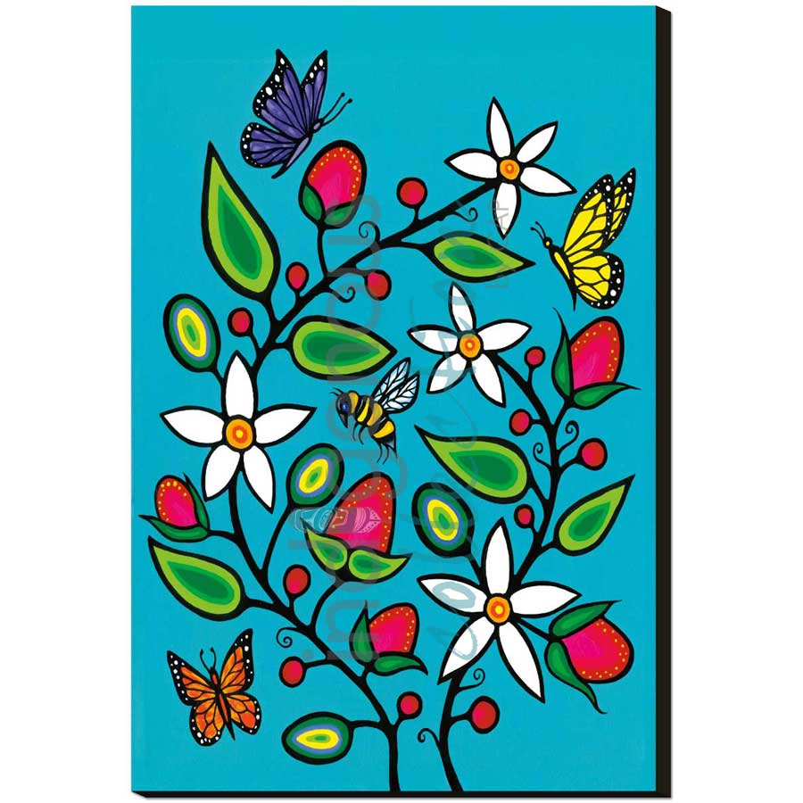 Berry Garden by artist Jeffrey Red George - Ojibway. Indigenous Collection