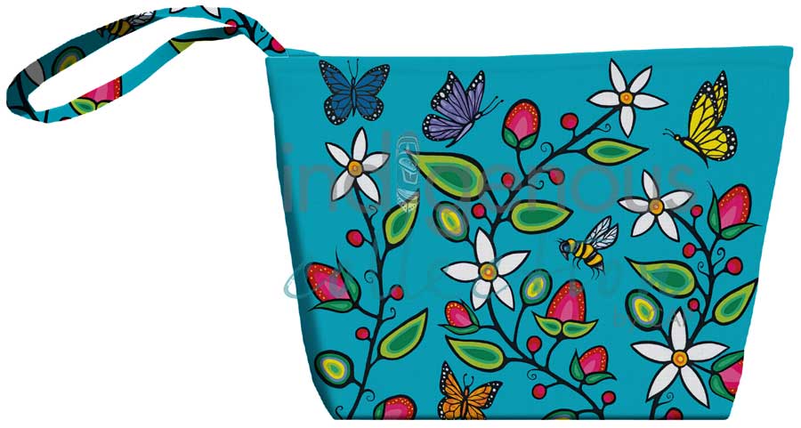 Berry Garden Small Tote Bag by artist Jeffrey Red George - Ojibway