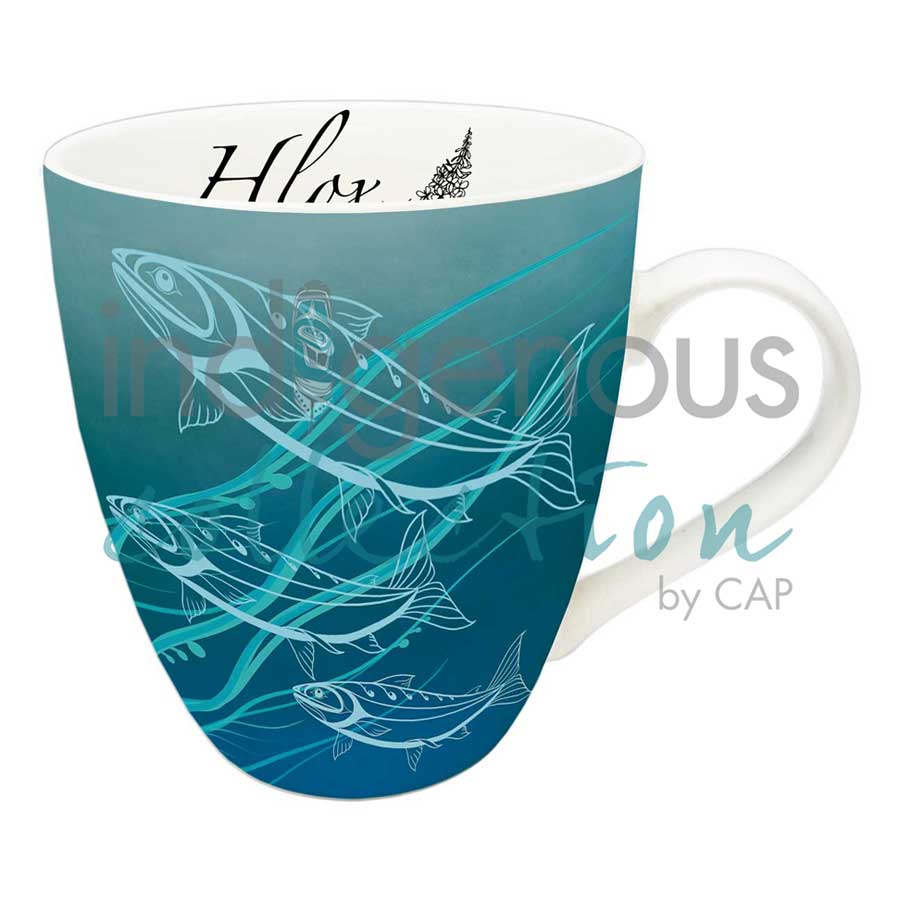 Return Signature Mug by artist Jessica McCallum-Miller (Hlox Majagalee). Indigenous Collection.