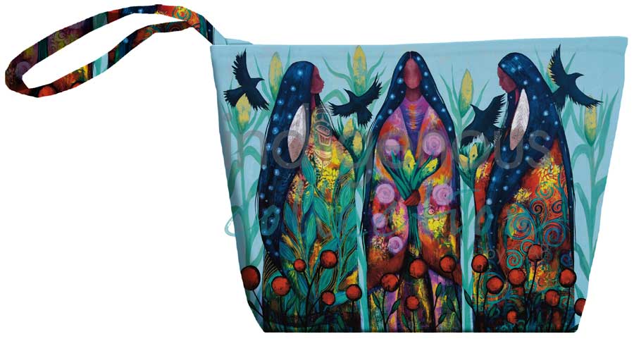 Three Sisters Small Tote Bag by artist Jackie Traverse - Anishinaabe