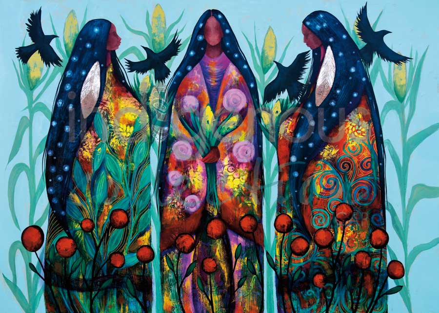 Three Sisters by artist Jackie Traverse
