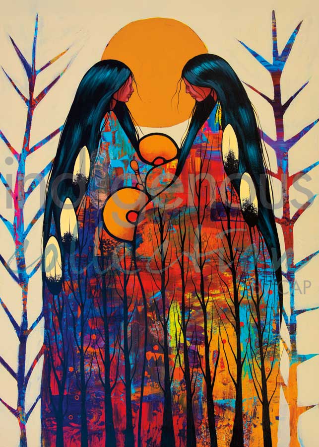 Spirits of the Drum by artist Jackie Traverse