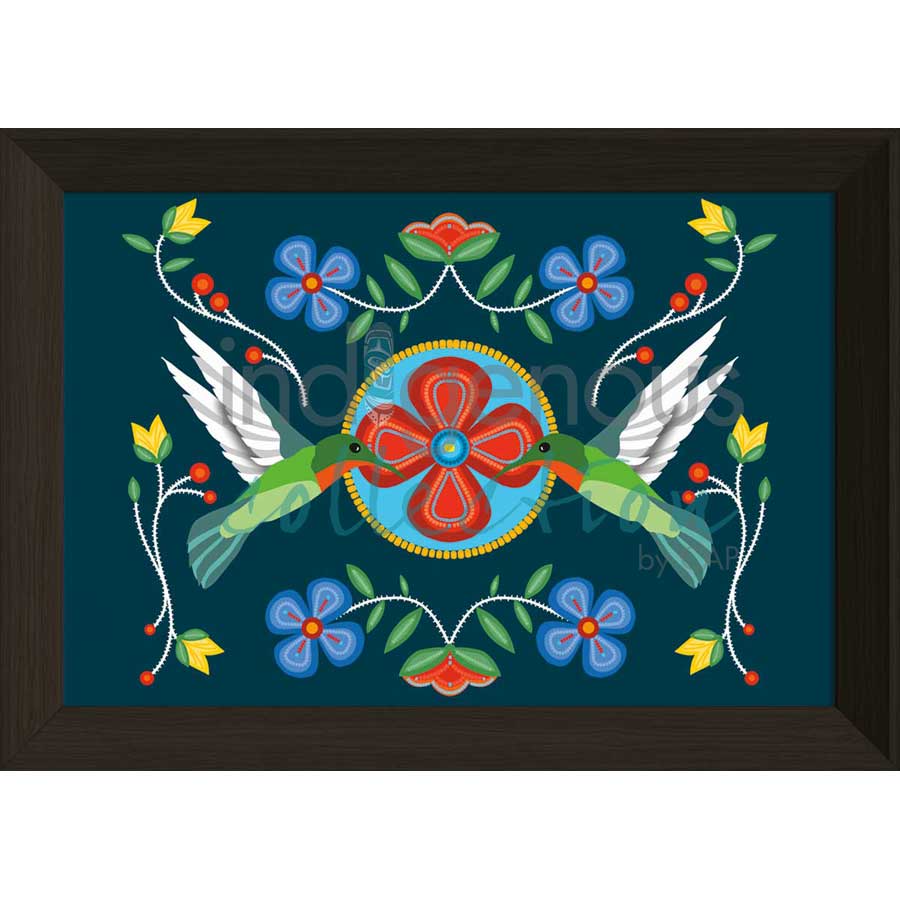 Hummingbirds by artist Lisa Berry - Métis. Indigenous Collection