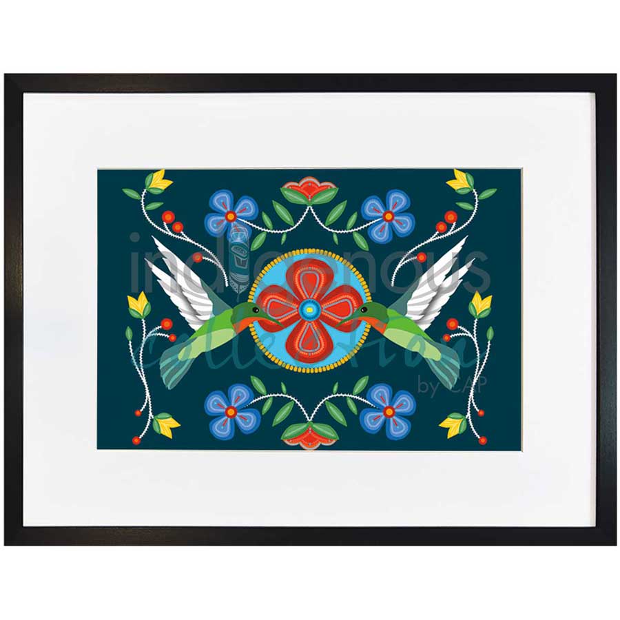 Hummingbirds by artist Lisa Berry - Métis. Indigenous Collection