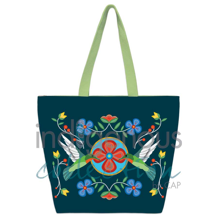 Hummingbirds Large Tote Bag by artist Lisa Berry - Métis