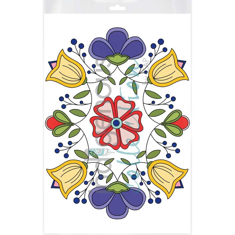 Floral II by artist Lisa Berry - Métis. Indigenous Collection
