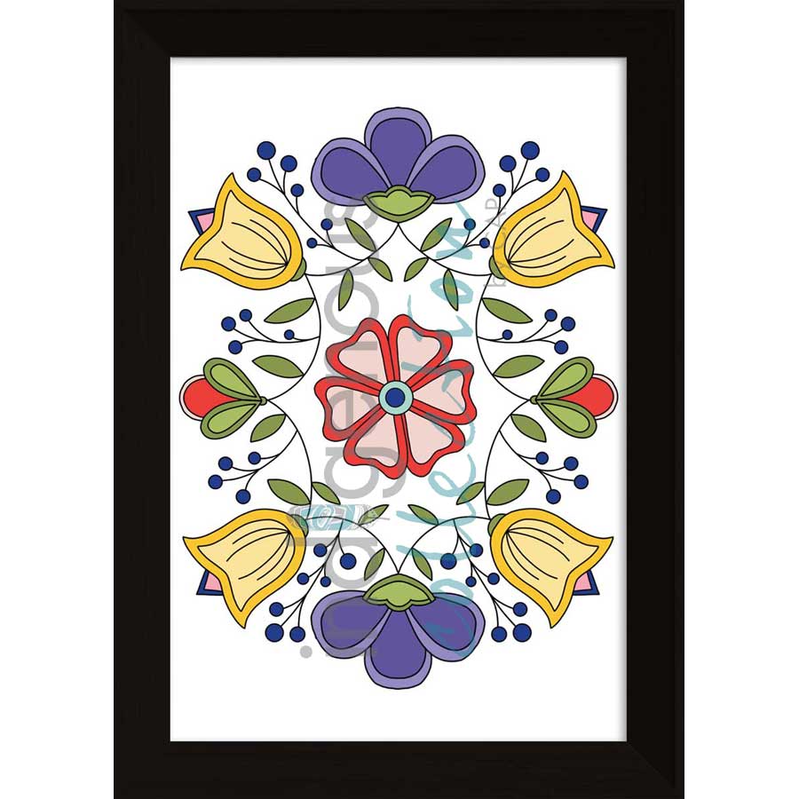 Floral II by artist Lisa Berry - Métis. Indigenous Collection