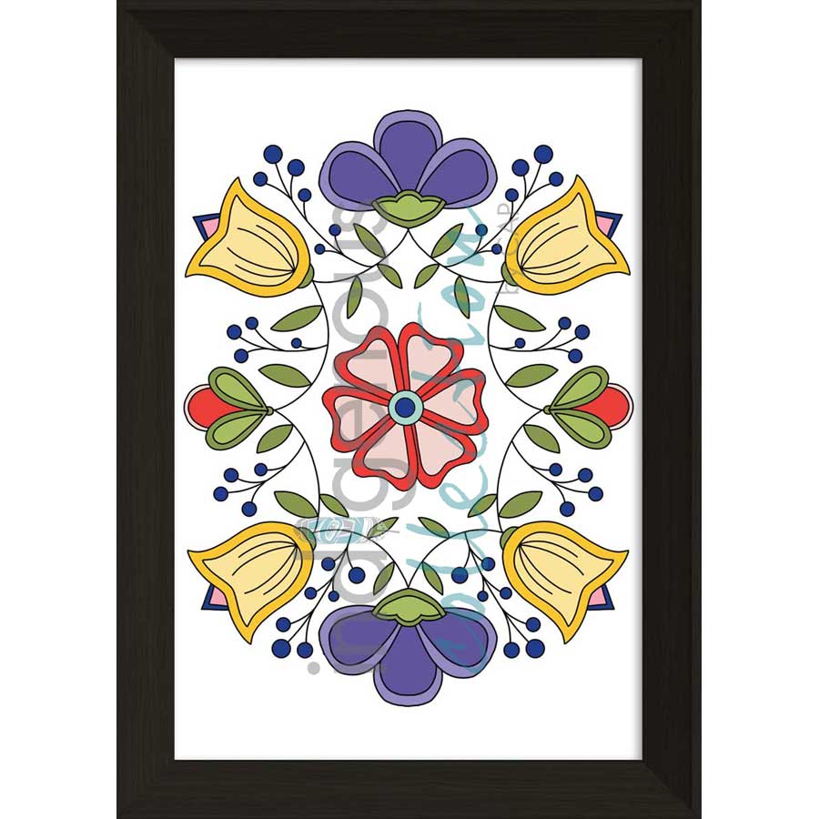 Floral II by artist Lisa Berry - Métis. Indigenous Collection