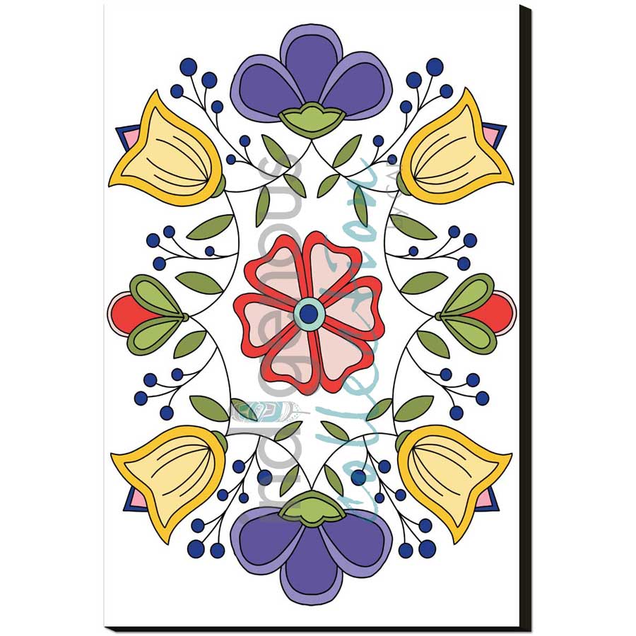 Floral II by artist Lisa Berry - Métis. Indigenous Collection