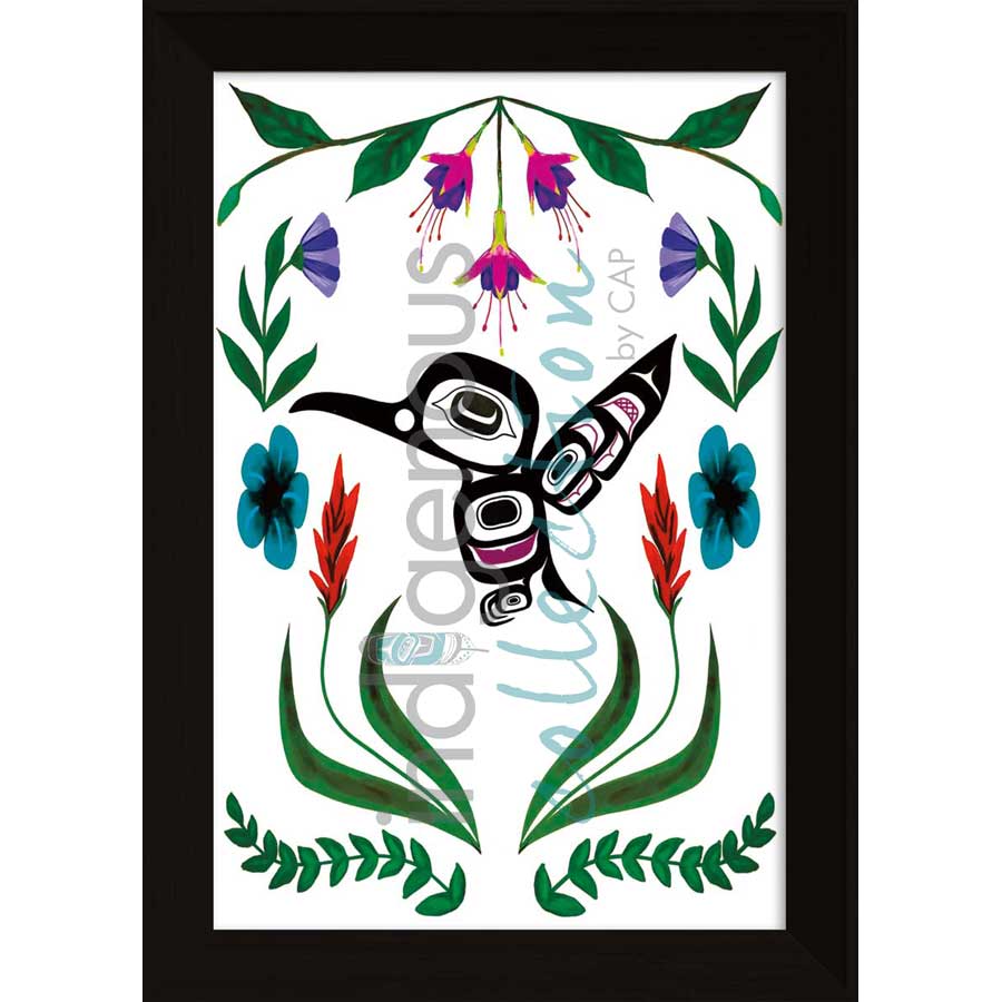 Xgesit (Hummingbird) by artist Carmen Redunante - Nisga'a. Indigenous Collection