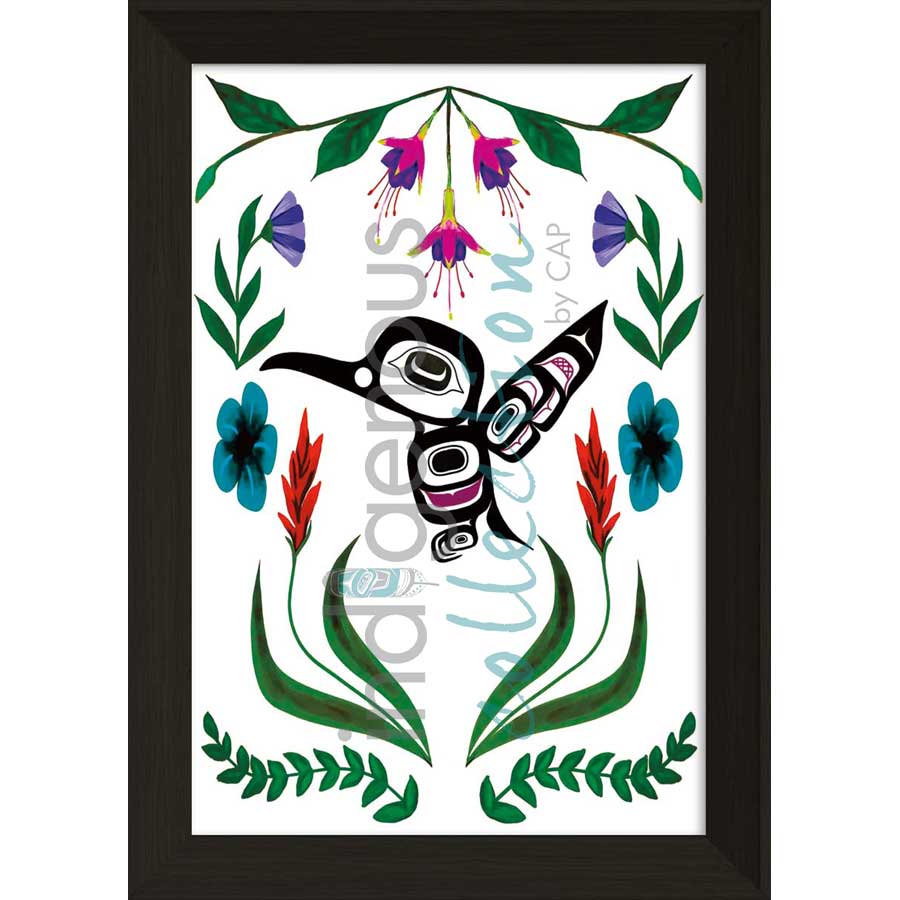 Xgesit (Hummingbird) by artist Carmen Redunante - Nisga'a. Indigenous Collection