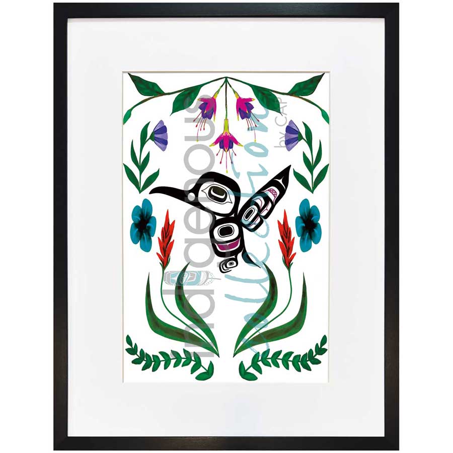 Xgesit (Hummingbird) by artist Carmen Redunante - Nisga'a. Indigenous Collection