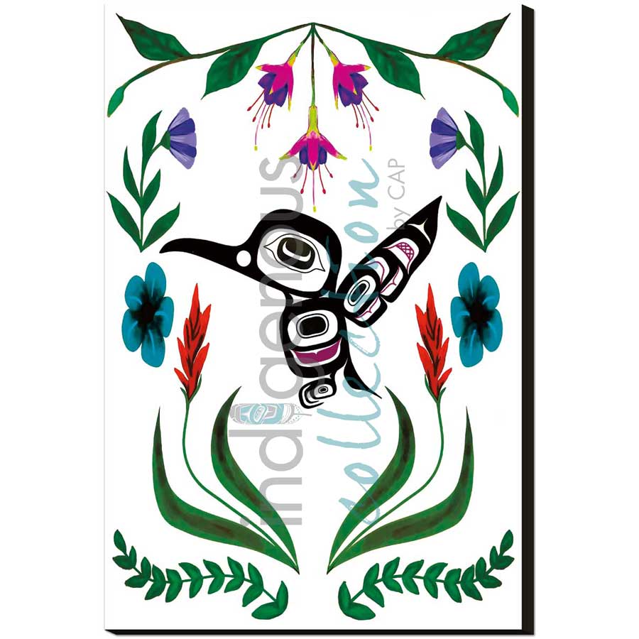 Xgesit (Hummingbird) by artist Carmen Redunante - Nisga'a. Indigenous Collection