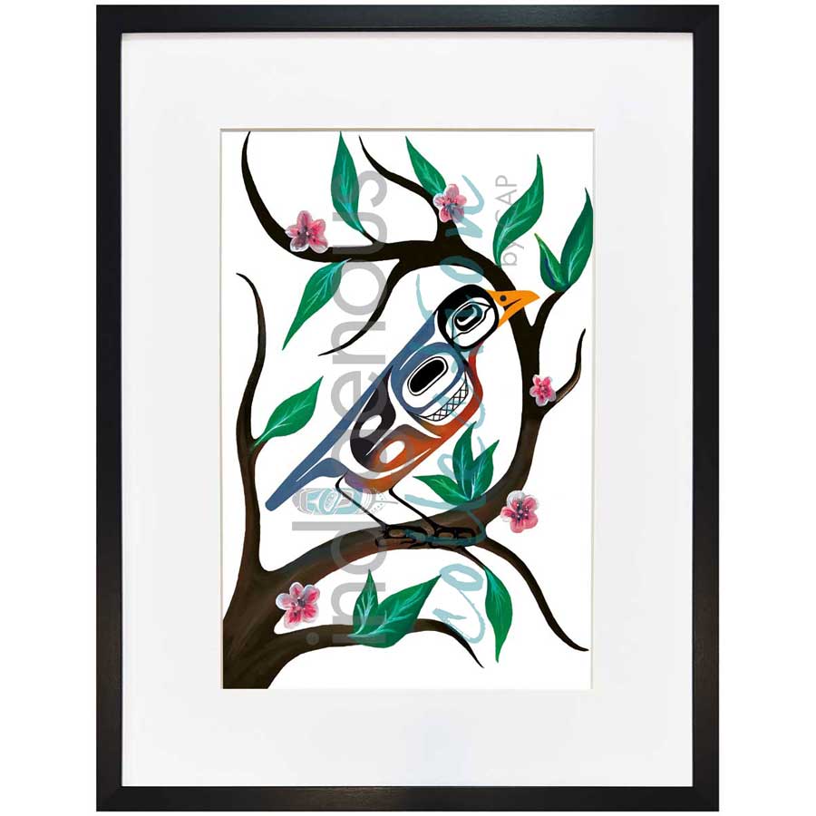 First Sign of Spring by artist Carmen Redunante - Nisga'a. Indigenous Collection