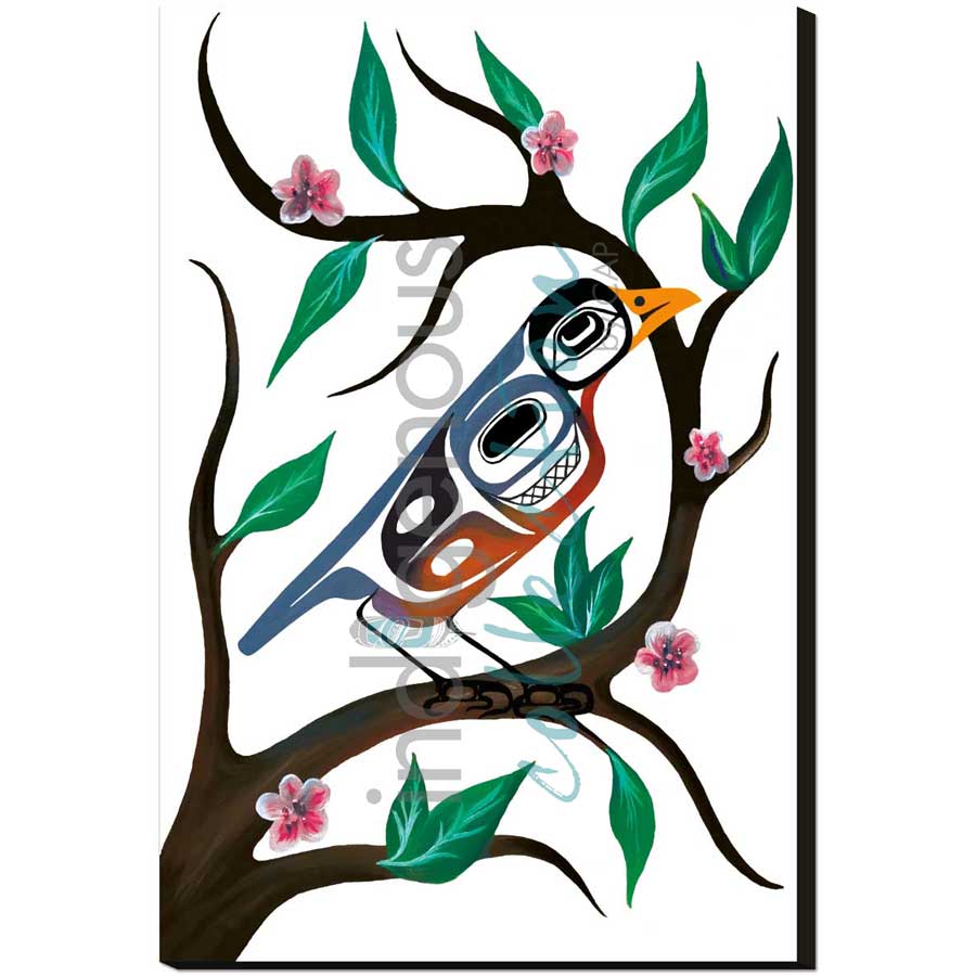 First Sign of Spring by artist Carmen Redunante - Nisga'a. Indigenous Collection