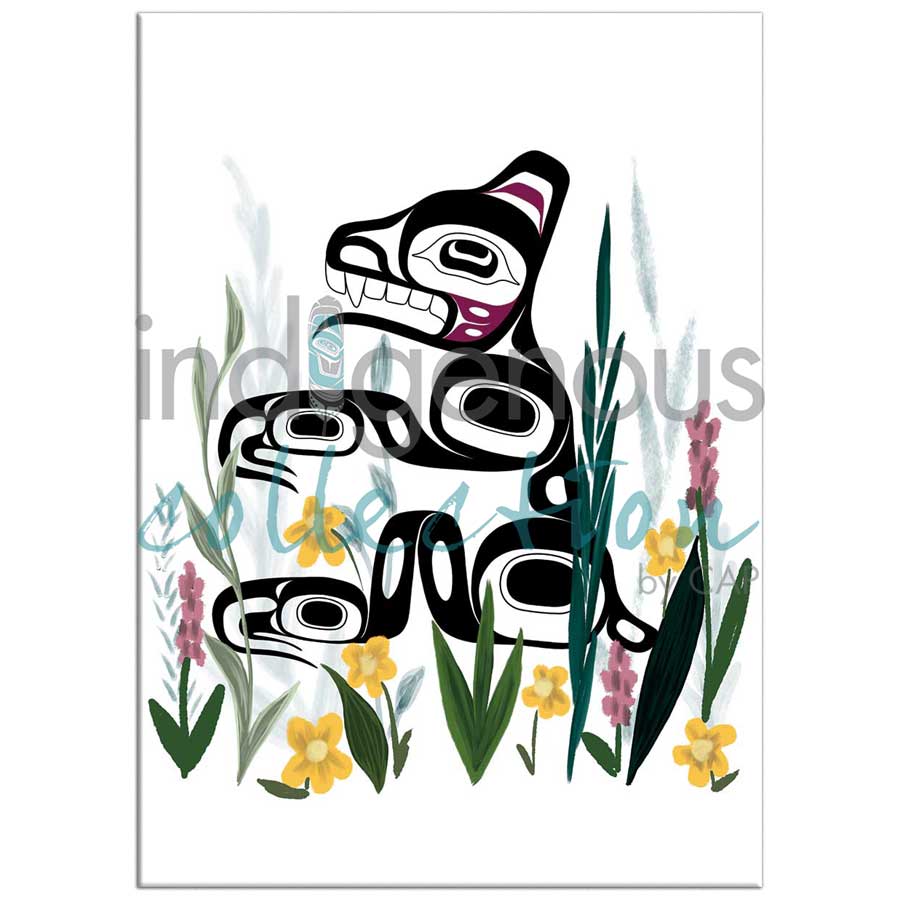 Black Bear Magnet by artist Carmen Redunante. Indigenous Collection.