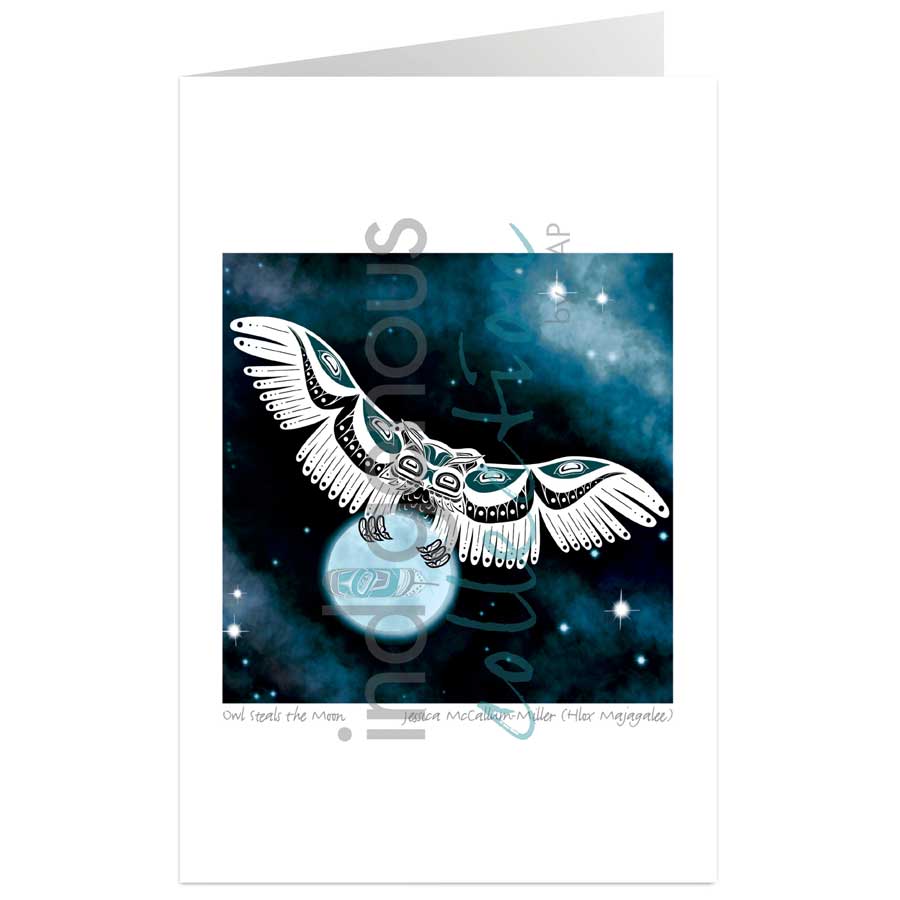 Owl Steals the Moon by artist Jessica McCallum-Miller (Hlox Majagalee)