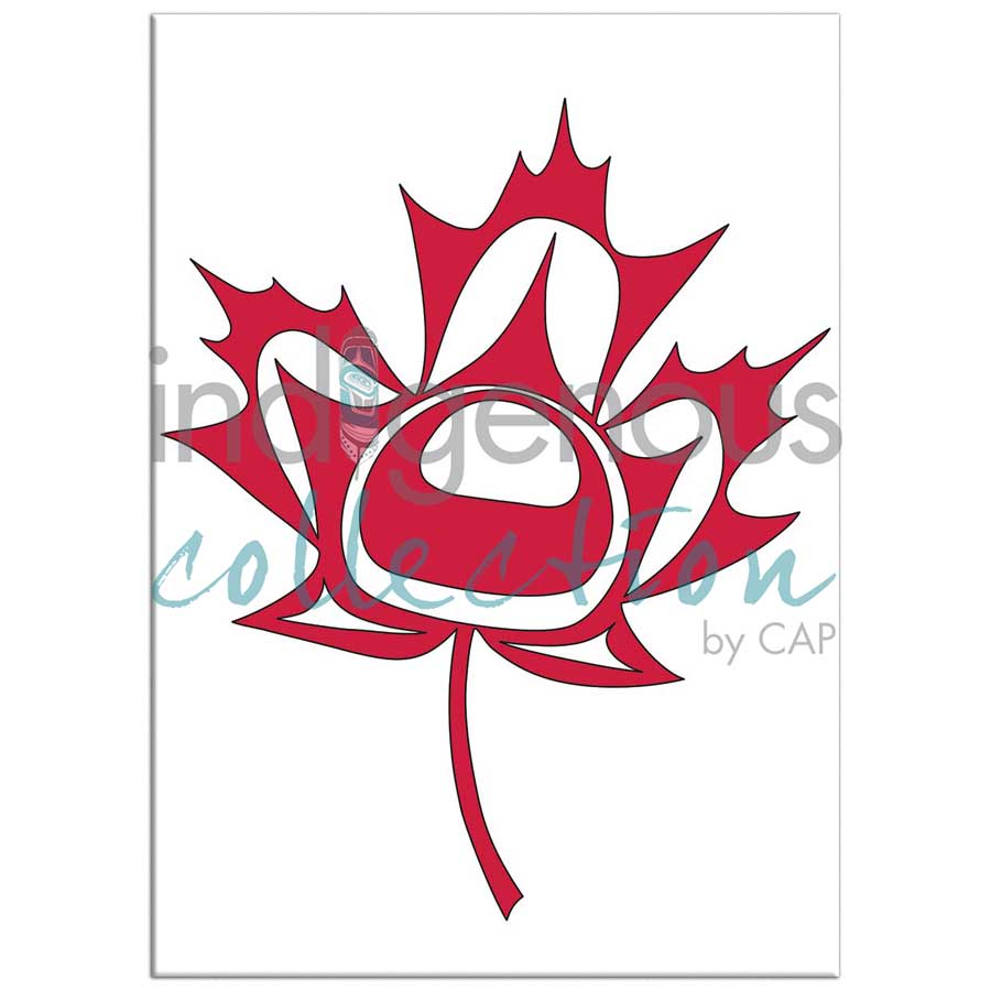 Oh Canada Magnet by artist Angela Kimble. Indigenous Collection.