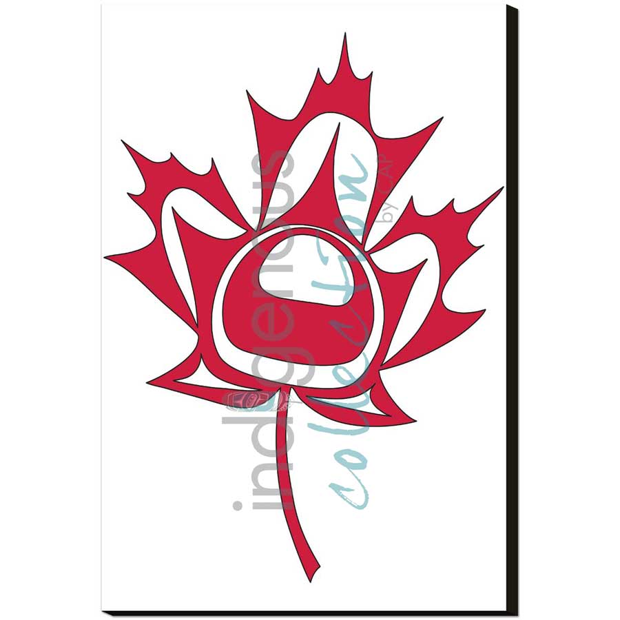 Oh Canada by artist Angela Kimble - Coast Salish / Nuu-Chah-Nulth. Indigenous Collection