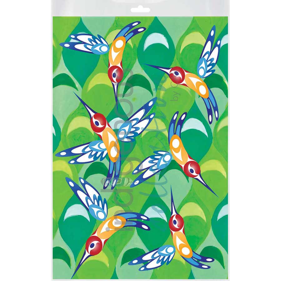 Hummingbirds by artist Brandon Gabriel - Stó꞉lō / Coast Salish. Indigenous Collection