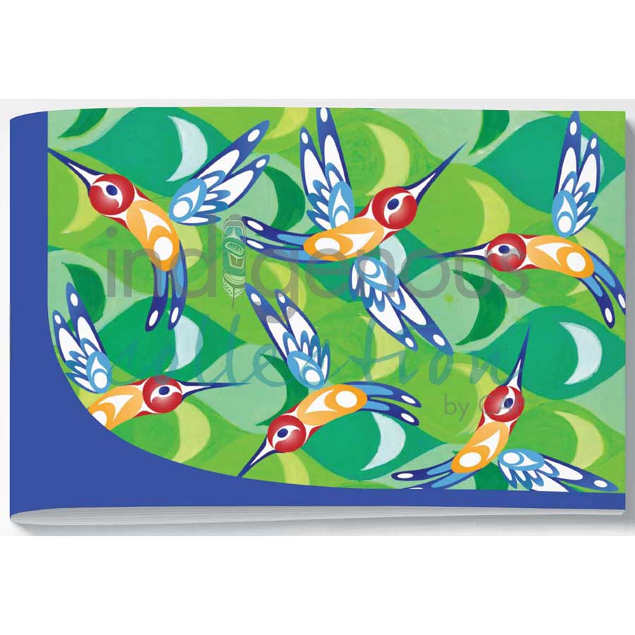 Hummingbirds Signature Notebook by artist Brandon Gabriel. Indigenous Collection.