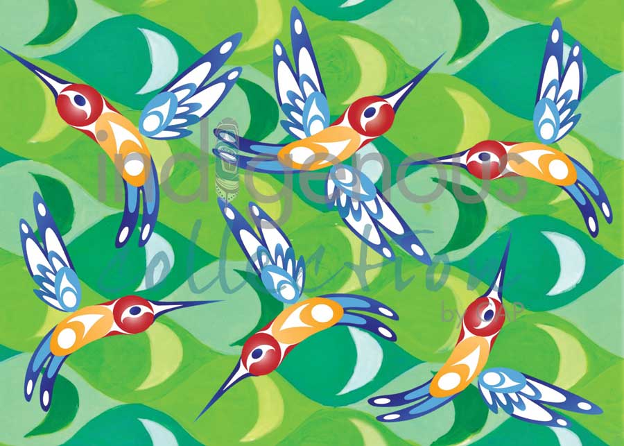 Hummingbirds by artist Brandon Gabriel