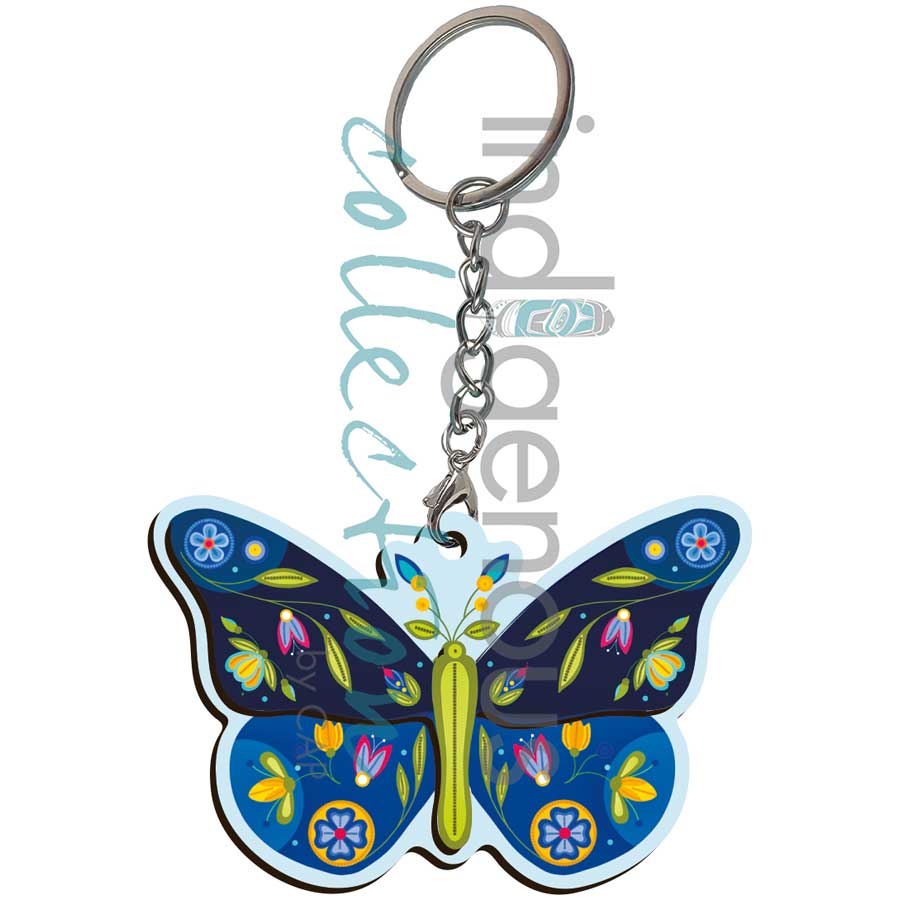 Butterfly 3D Keychain by artist Lisa Berry. Indigenous Collection.