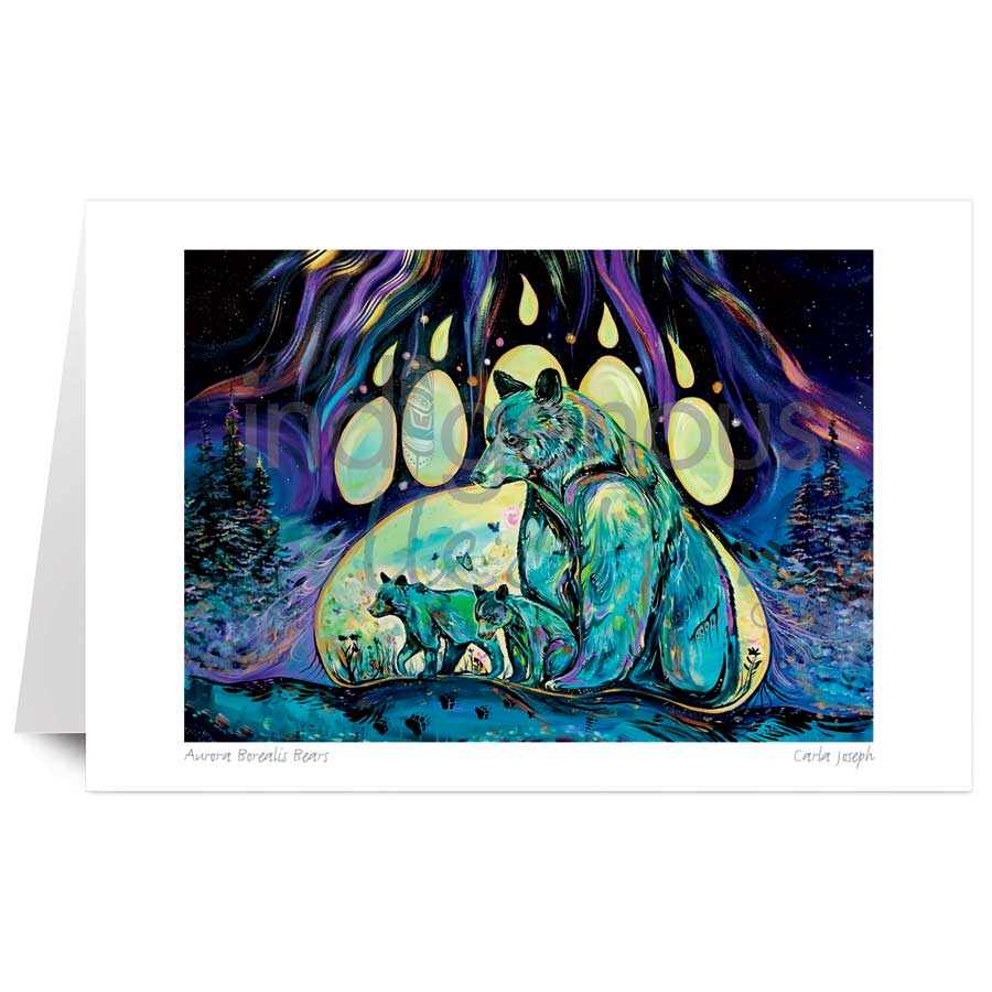 Aurora Borealis Bears by artist Carla Joseph