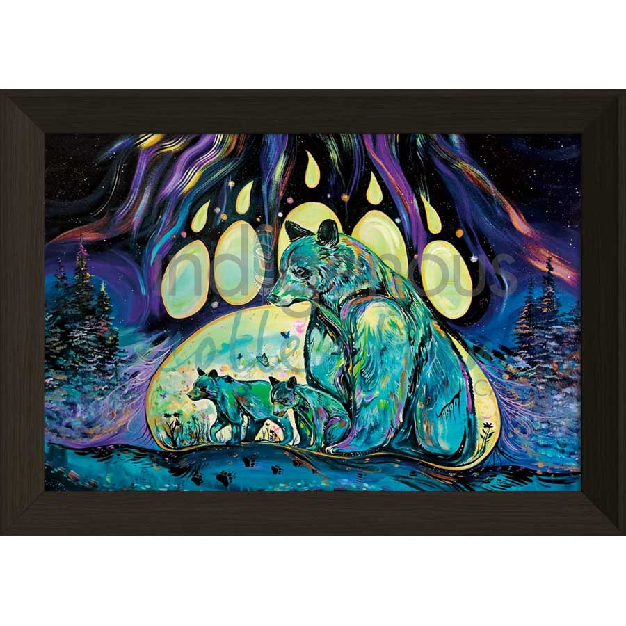 Aurora Borealis Bears by artist Carla Joseph - Métis/Cree. Indigenous Collection