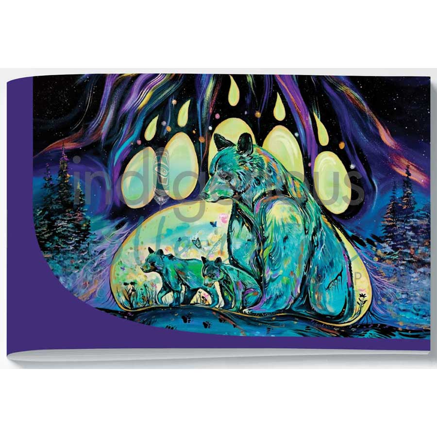 Aurora Borealis Bears Signature Notebook by artist Carla Joseph. Indigenous Collection.