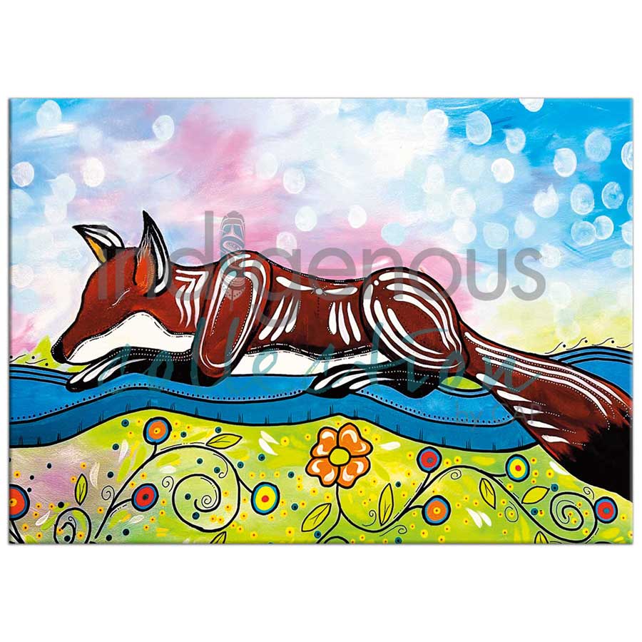 Mid Morning Snooze Magnet by artist Angela Wiggins. Indigenous Collection.