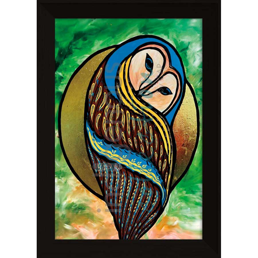 Awakened by the Moon by artist Angela Wiggins - Anishinaabe. Indigenous Collection