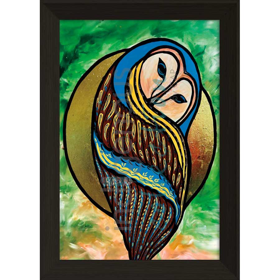 Awakened by the Moon by artist Angela Wiggins - Anishinaabe. Indigenous Collection